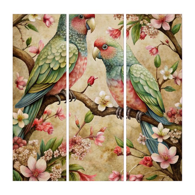 Vintage Parrots Art  (Front)