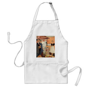 Vintage Party in the Kitchen, Beer and Appetizers Adult Apron