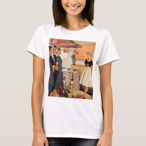 Vintage Party in the Kitchen Beer and Appetizers T_Shirt