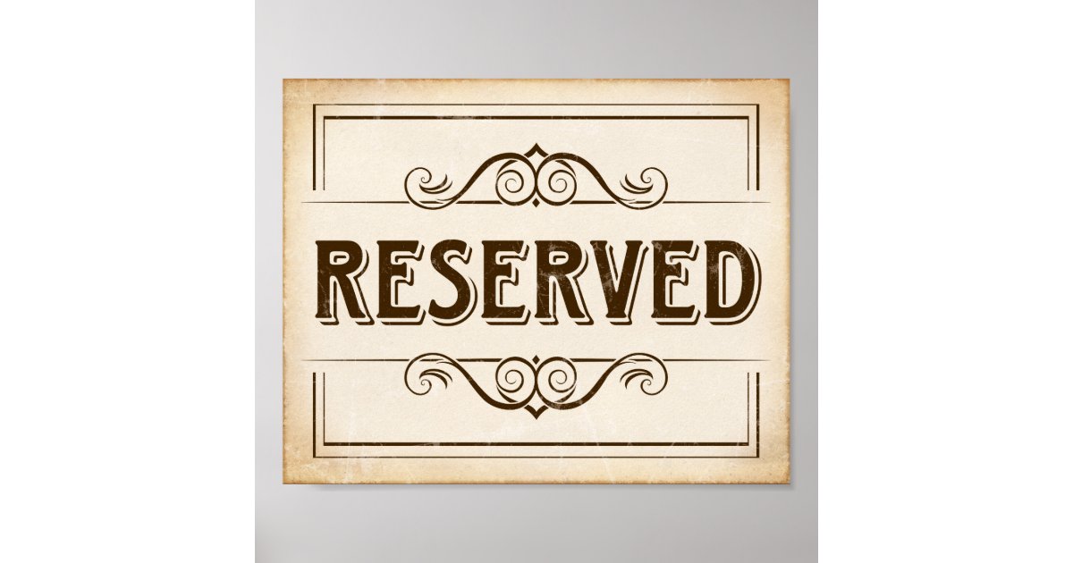 printable reserved sign
