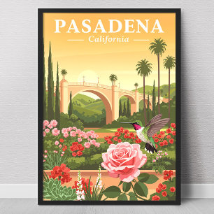 Vintage Pasadena California Poster