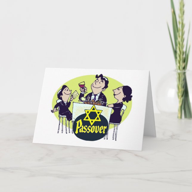 Vintage Passover Family Card (Front)
