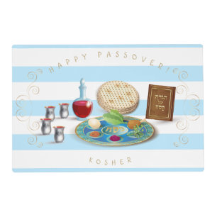 Vintage Passover Seder Kosher Pesach Decorative Placemat