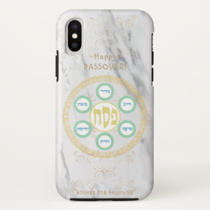 Vintage Passover Seder Kosher Pesach Marble board iPhone X Case