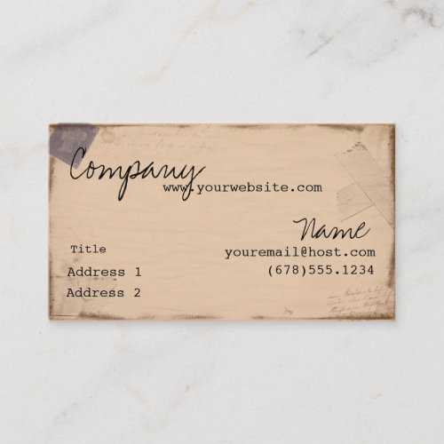 Vintage Passport Business Cards