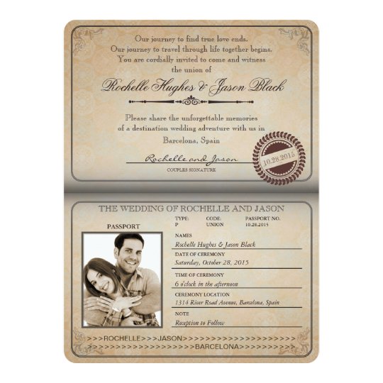 Vintage Passport Invitations 7