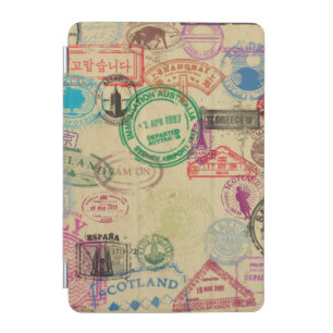 Vintage Passport Stamps iPad Smart Cover