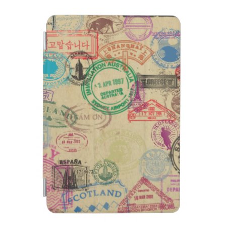 Vintage Passport Stamps Ipad Smart Cover