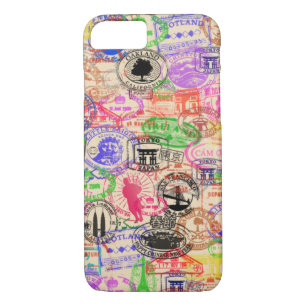 Vintage Passport Stamps iPhone 7 Case