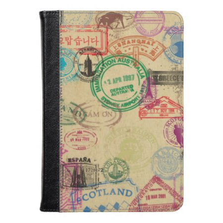 Vintage Passport Stamps Kindle Fire Hd/hdx Case