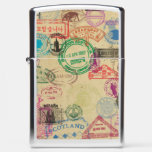 Vintage Passport Stamps Zippo Lighter at Zazzle