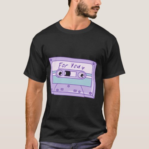 Vintage Pastel Cassette Tape Doodle  T_Shirt
