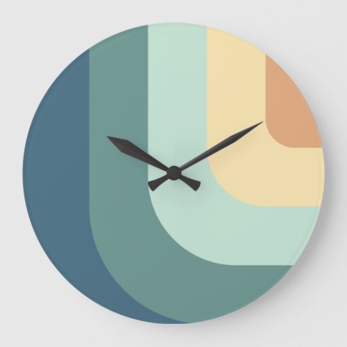 Vintage pastel colors large clock