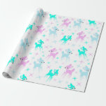 Vintage Pastel Deer Cute Christmas Pattern Wrapping Paper
