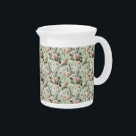 Vintage Pastel Floral Botanical Pattern Beverage Pitcher<br><div class="desc">This vintage floral pattern captures the timeless beauty of botanical illustration with a soft, romantic touch. Featuring delicate blush roses, white daisies, lavender sprigs, and blue wildflowers, the composition is set against a soothing soft green background that enhances the natural charm of each bloom. The palette leans into gentle pastels,...</div>