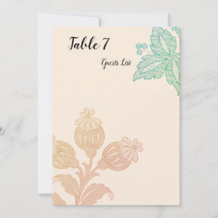 Vintage Pastel Floral Peach Green Wedding