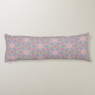 Vintage Pastel Mandala Meditation Design Pattern Body Pillow