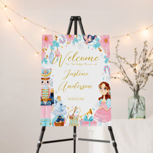 Vintage Pastel Nutcracker Baby Shower Welcome Sign