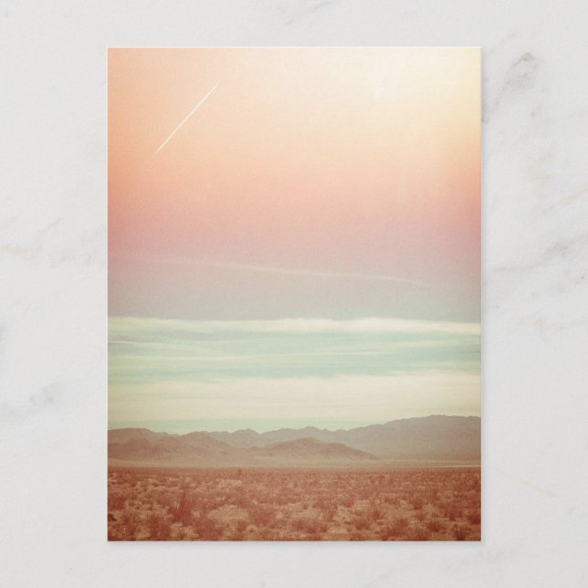 Vintage Pastel Ocean Beach Sunset card (Front)