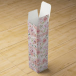 Vintage pastel pink roses pattern wine box<br><div class="desc">Pastel pink vintage roses seamless pattern.</div>