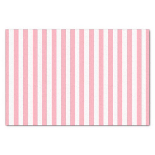Vintage Pastel Pink White Vertical Stripes Striped Tissue Paper