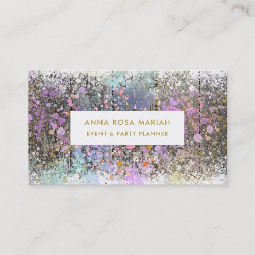  Vintage Pastel Rustic Aged Wood Shabby Gold Business Card