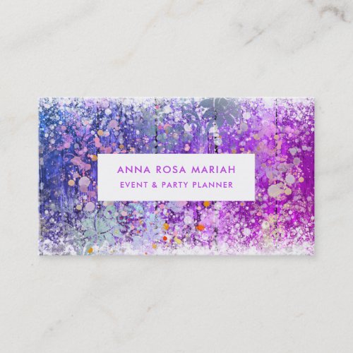  Vintage Pastel Rustic Aged Wood Shabby Violet Business Card