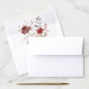 Vintage Pastel watercolor flowers Envelope Liner