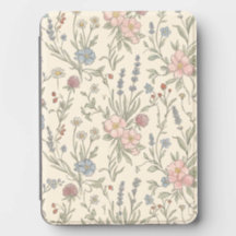 Vintage Pastel Wildflower Pattern Kindle Case