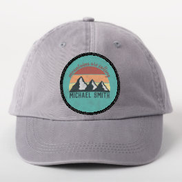 Vintage pastels mountains are calling monogram patch