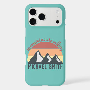 Vintage pastels mountains are calling monogram sky iPhone 17 pro max case