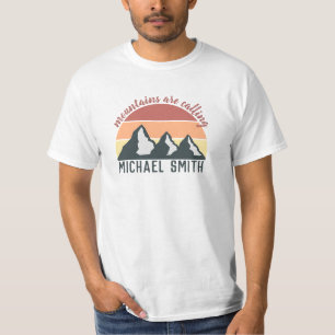 Vintage pastels mountains are calling monogram T-Shirt