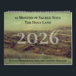 Vintage Pastor Appreciation Holy Land Photo  Calendar<br><div class="desc">Vintage Holy Land Bible Scenes with New Testament Scripture. Perfect gift to show your Pastor appreciation and give thanks. Step back in time each month with this beautifully designed family calendar featuring rare vintage photographs of the Holy Land, captured in the 1800s. Each month showcases a different historic scene—ancient streets,...</div>