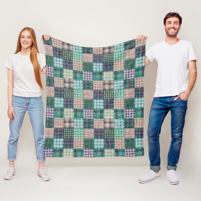 Vintage Patchwork Fleece Blanket (In Situ)