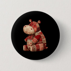 Vintage Patchwork Hip Cute Boho Nursery Button