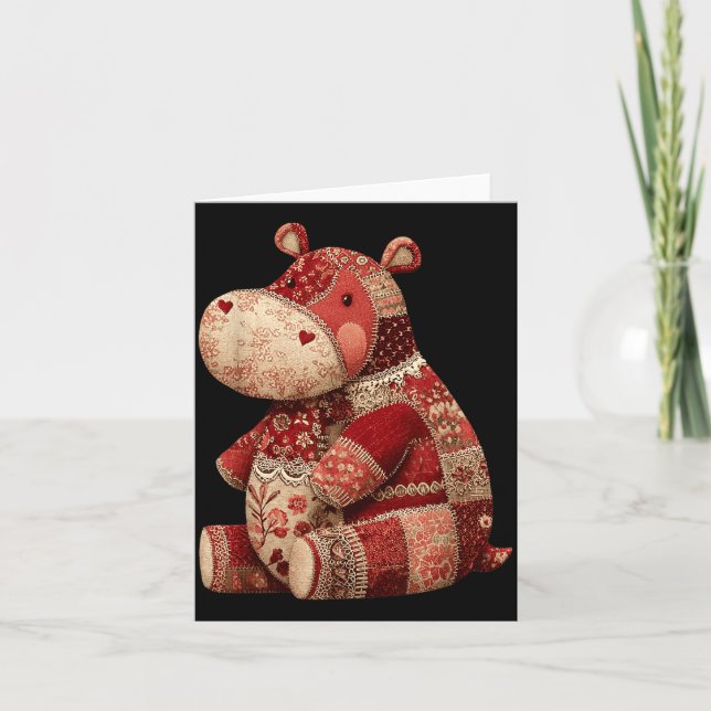 Vintage Patchwork Hip Cute Boho Nursery  Card (Front)