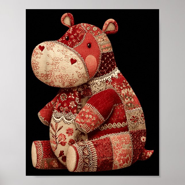 Vintage Patchwork Hip Cute Boho Nursery  Poster (Front)