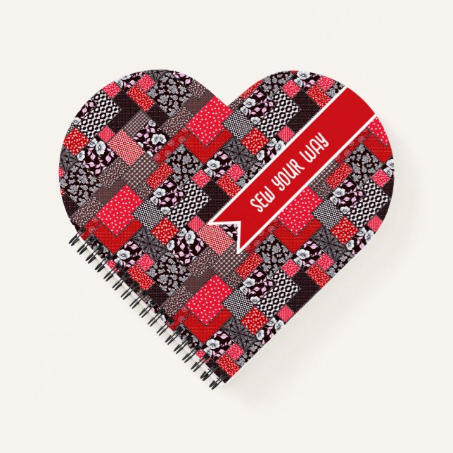 Vintage Patchwork Pattern Notebook (Front)