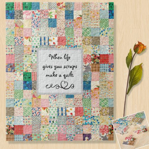 Vintage Patchwork Print Jigsaw Puzzle