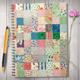 Vintage Patchwork Print Quilt Notebook