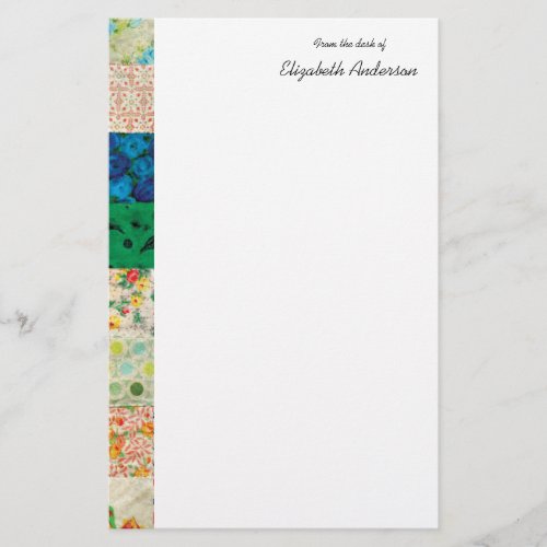 Vintage Patchwork Quilt Border Stationery