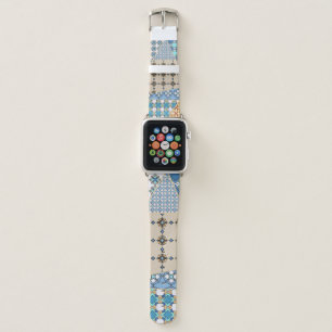 Vintage patchwork quilt pattern. Vintage decorativ Apple Watch Band