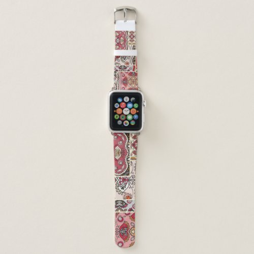 vintage patchwork quilt pattern Vintage decorativ Apple Watch Band