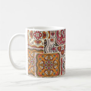 vintage patchwork quilt pattern. Vintage decorativ Coffee Mug