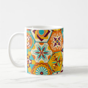 vintage patchwork quilt pattern. Vintage decorativ Coffee Mug