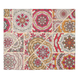 Vintage patchwork quilt pattern. Vintage decorativ Duvet Cover