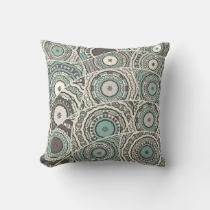 Vintage patchwork quilt pattern. Vintage decorativ Throw Pillow