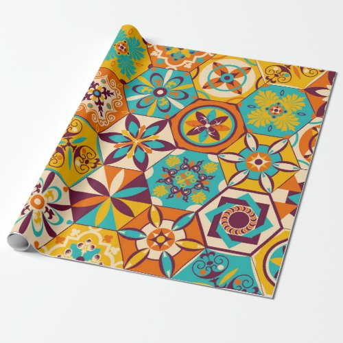 vintage patchwork quilt pattern Vintage decorativ Wrapping Paper