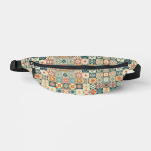 Vintage, patchwork quilted look fanny pack