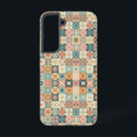 Vintage, patchwork quilted look samsung galaxy s22 case<br><div class="desc">add your own text</div>